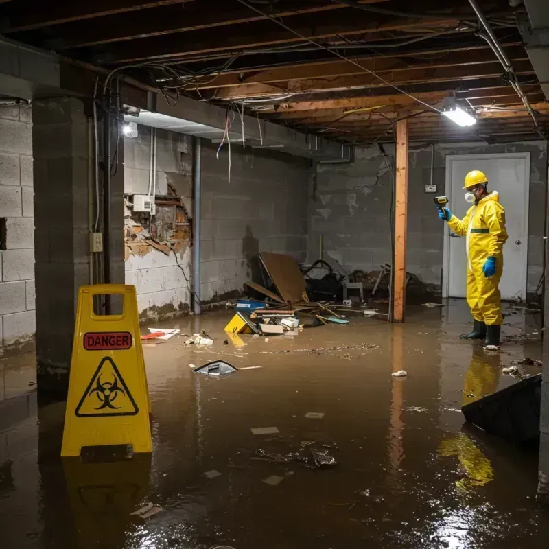 Flooded Basement Electrical Hazard in Ballinger, TX Property